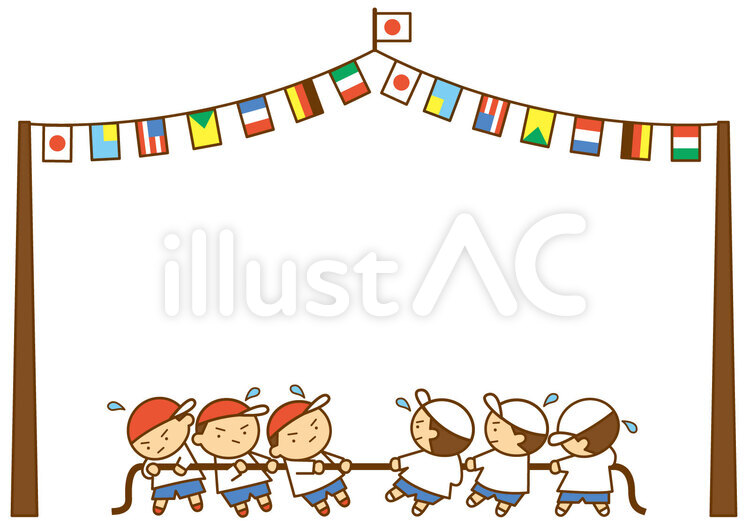運動会 フレームイラストなら、小学校・幼稚園向け・保育園向けのかわいい無料イラストお試しフリー素材(カット)がいっぱいの安心サイトへどうぞ 運動会フレームイラスト - No: 552008／無料イラストなら「イラストAc」