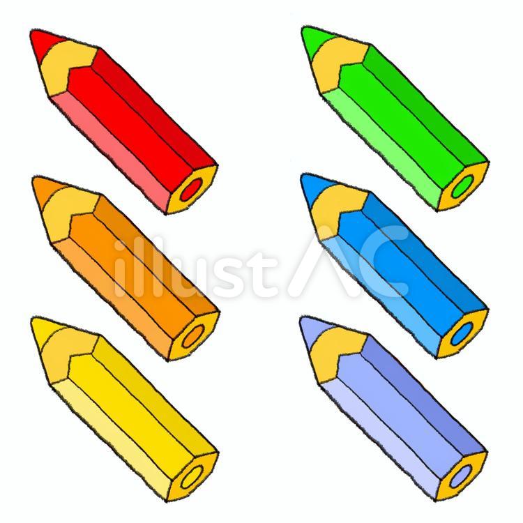 色鉛筆6色イラスト No 2647066｜無料イラスト・フリー素材なら「イラストAC」