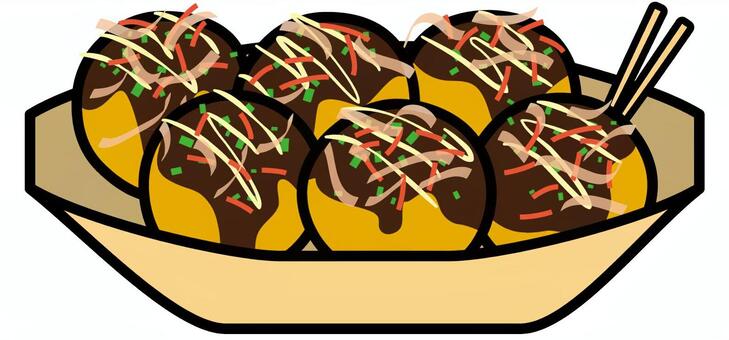 たこ焼き（1個）のイラスト | イラスト無料・かわいいテンプレート タコ焼きイラスト／無料イラストなら「イラストAc」