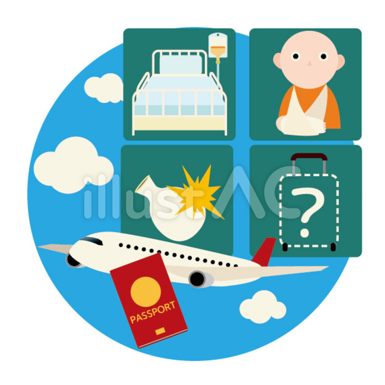海外旅行保険イラスト No 427820／無料イラストなら「イラストAC」