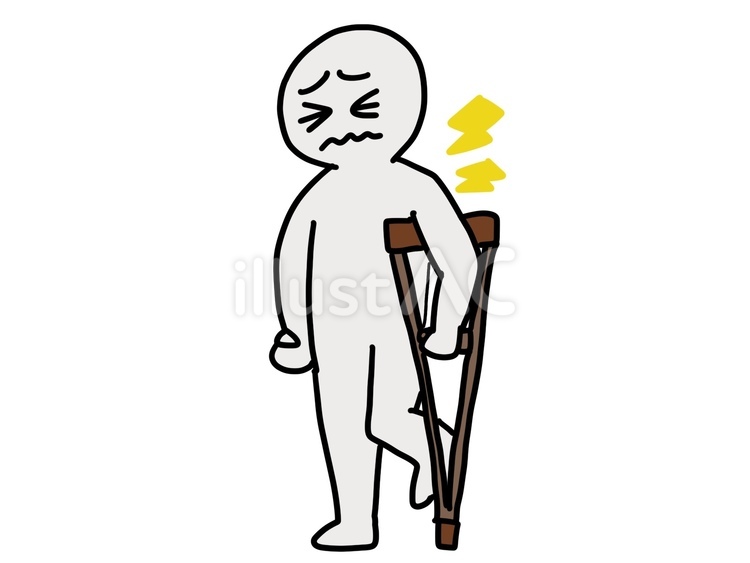 Free Vectors Illustration of crutch paralysis