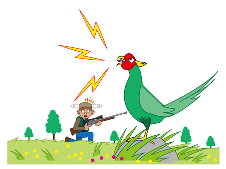 雉も鳴かずば撃たれまいイラスト - No: 2648017／無料イラストなら「イラストAc」 雉も鳴かずば撃たれまいイラスト／無料イラストなら「イラストAc」
