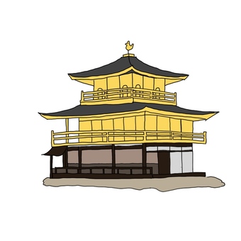 金閣寺のイラストのイラスト素材（無料）｜ソーガ 金閣寺イラスト／無料イラストなら「イラストAc」