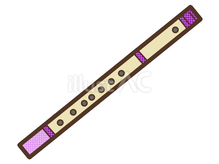 Free Vectors Japanese flute (shinobue) icon with purple motif