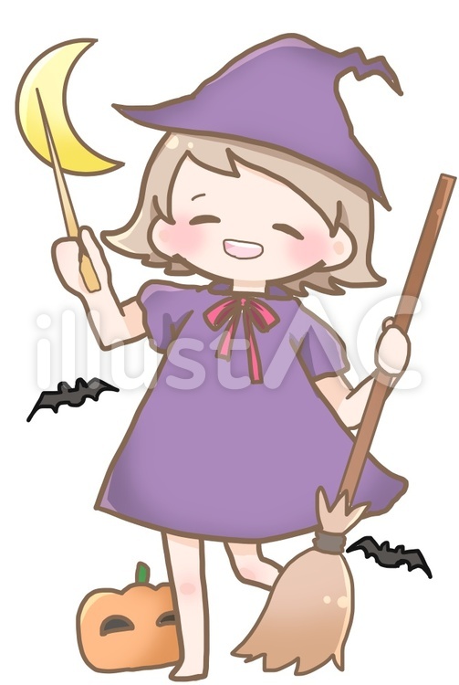 かわいい魔女のイラスト | かわいいフリー素材が無料のイラストレイン かわいい魔女さんイラスト - No: 1234835／無料イラストなら「イラストAc」