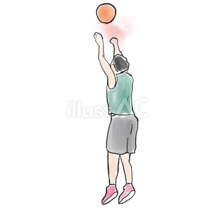 バスケのフリースローイラスト No 24332598／無料イラスト/フリー素材なら「イラストAC」