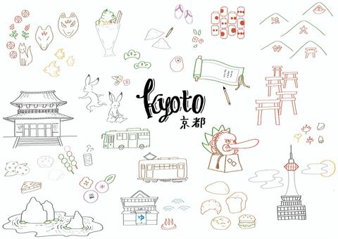 アイコン素材】 手描き・京都のイメージ 04 | 無料イラスト素材｜素材ラボ 京都市イラスト／無料イラストなら「イラストAc」
