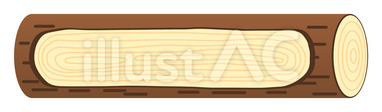 丸太のイラスト（１本） | かわいいフリー素材集 いらすとや 丸太フレームイラスト - No: 1618021／無料イラストなら「イラストAc」