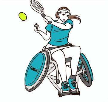 水彩イラスト車椅子テニスのスポーツラケットで車椅子の障害者アスリートの図アクティブな人障害と社会政策ソーシャル サポート - 1人のベクターアート素材や画像を多数ご用意 - Istock 車いすテニスイラスト／無料イラストなら「イラストAc」