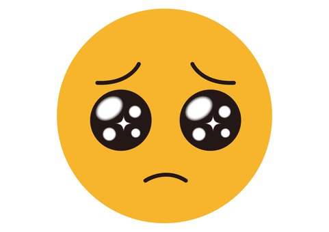 🥺" 意味：訴えかける顔 絵文字 (ぴえん 絵文字) | Let's Emoji うるうる 顔イラスト／無料イラストなら「イラストAc」