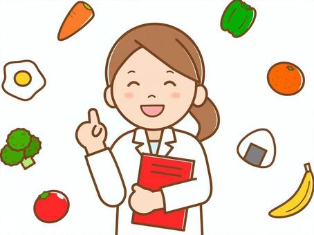 食事をする女性 栄養バランスのイラスト素材 [Fyi04100708] | ストックフォトのAmanaimages Plus 栄養指導イラスト／無料イラストなら「イラストAc」