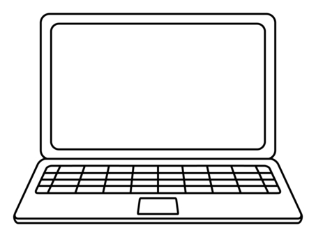 ノートパソコン（シルバー）のイラスト | 無料のフリー素材 イラストエイト ノート型イラスト／無料イラストなら「イラストAc」