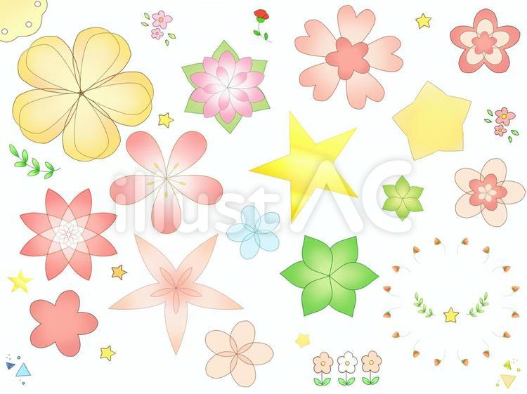 Free Vectors Flower material set