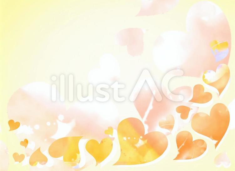 Free Vectors Heart Background Orange Yellow
