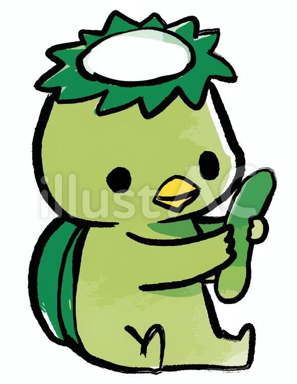 きゅうりを手にご満悦なカッパの無料ベクターイラスト素材 - Picaboo! （ピカブー！）| 無料ベクターイラスト素材 可愛いカッパイラスト - No: 1536558／無料イラストなら「イラストAc」