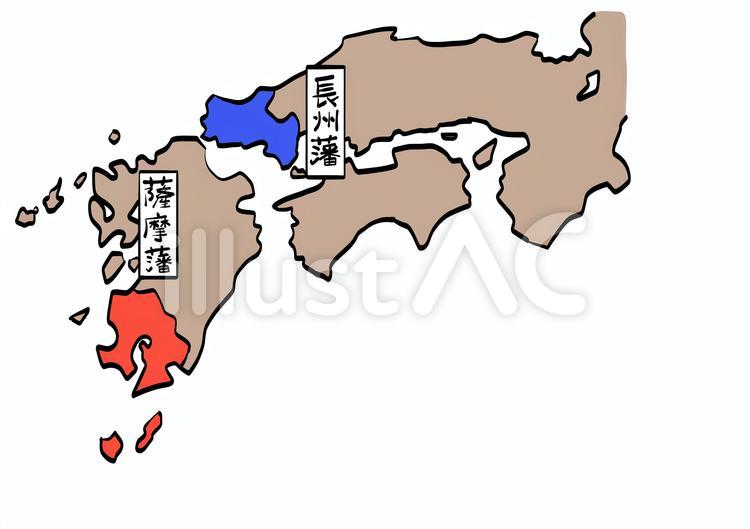 Free Vectors Map of Satsuma Domain and Choshu Domain
