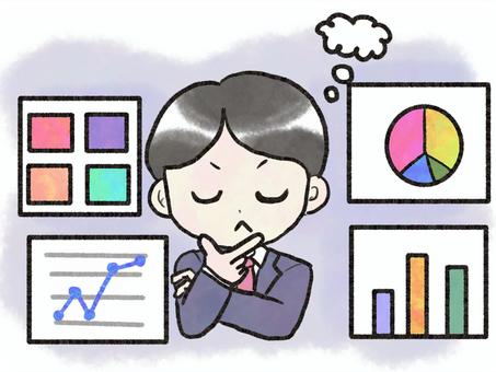 漫画の構想の練り方を4ステップで紹介！漠然としたアイデアを漫画の形にする発想法とは？ - マンガアート芸術家 構想を練るイラスト／無料イラストなら「イラストAc」