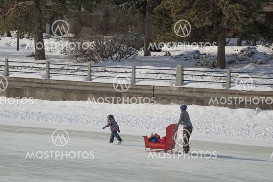 Family Ice Skating On The R By Claire Smith Mostphotos