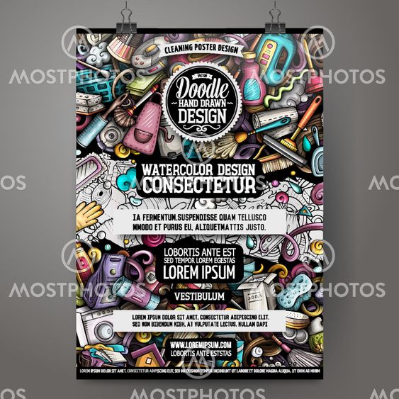 "Cartoon vector doodles Clea..." by balabolka Mostphotos