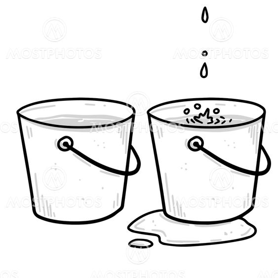 Bucket Full Of Water Clipart Black
