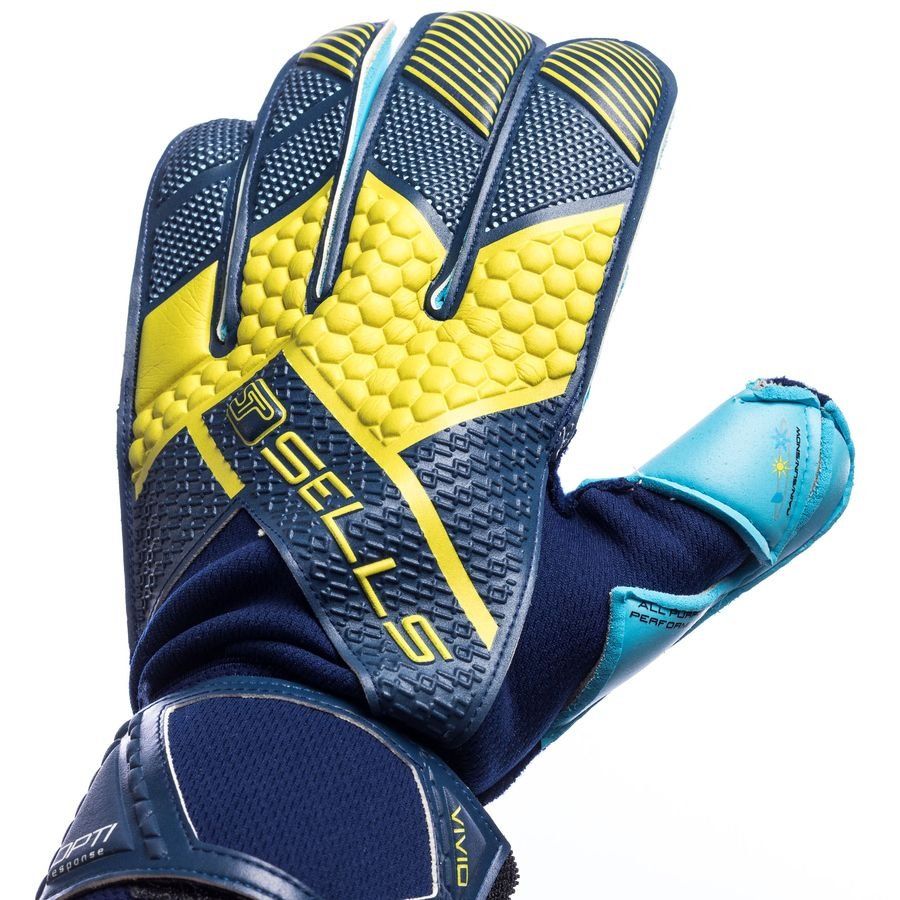 Sells Goalkeeper Gloves Wrap Illuminate Blue/Yellow www