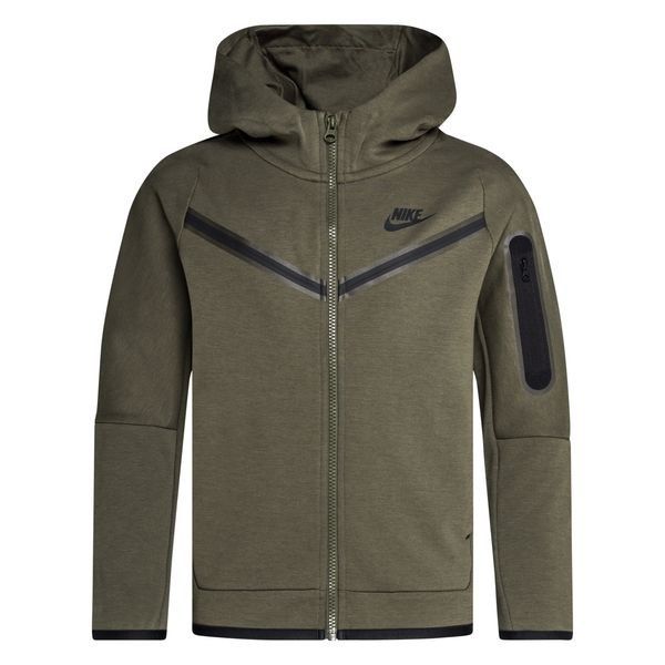 Nike Hoodie Nsw Tech Fleece - Cargo Khaki/Black Kids | Www.unisportstore.com