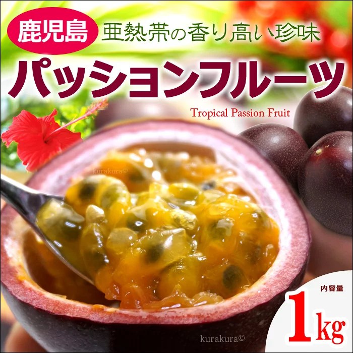 【楽天市場】パッションフルーツ(1115玉/約1kg)鹿児島産 高糖度 トケイソウ 送料無料：まいど！おおきに屋クラクラ