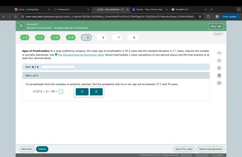 Ages of Proofreaders At a large publishing company Solvely