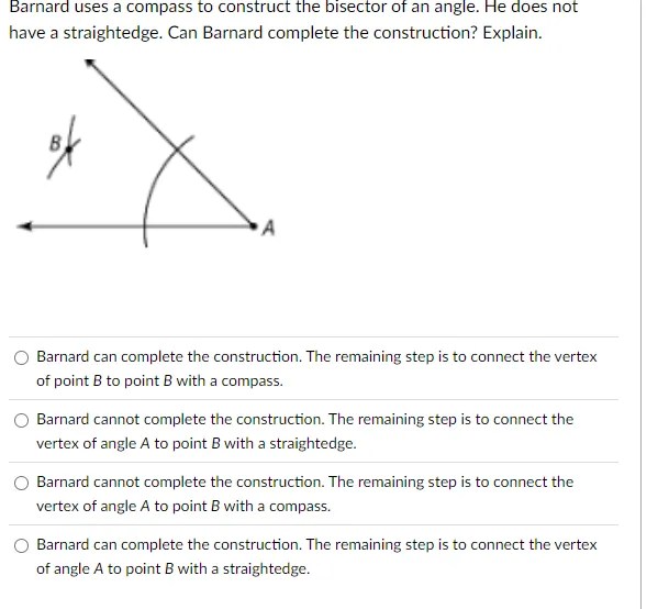 Barnard uses a compass to construct the bisector o Solvely
