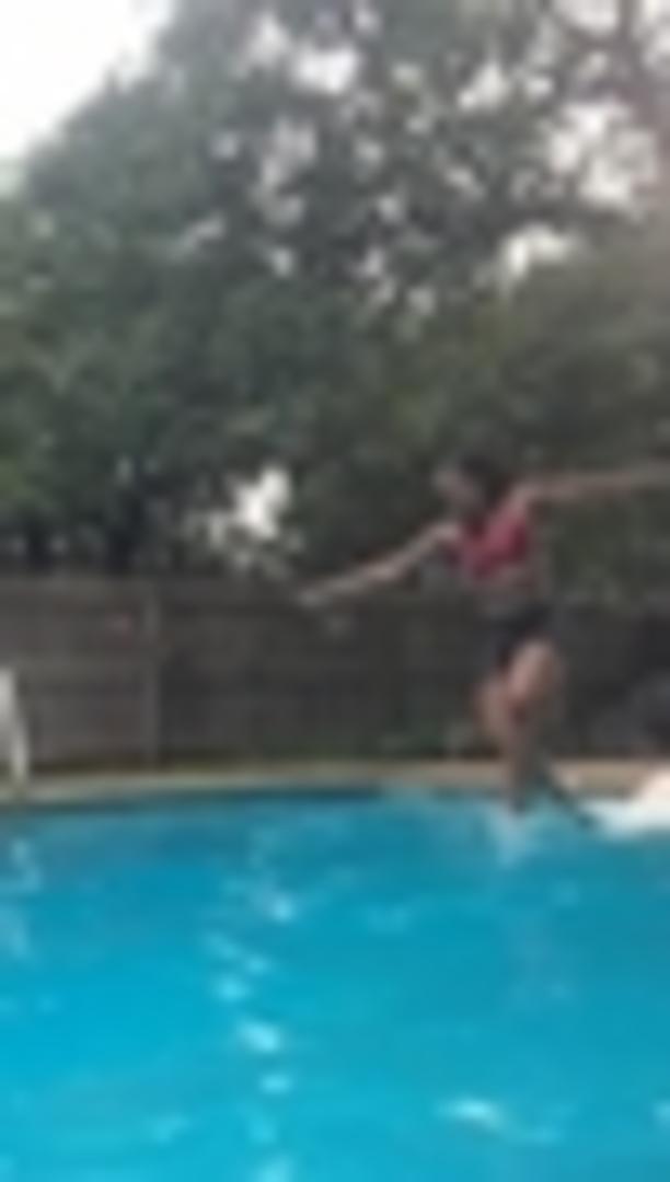 Girl Loses Bikini Bottom in Waterfall Pool Jukin Media Inc