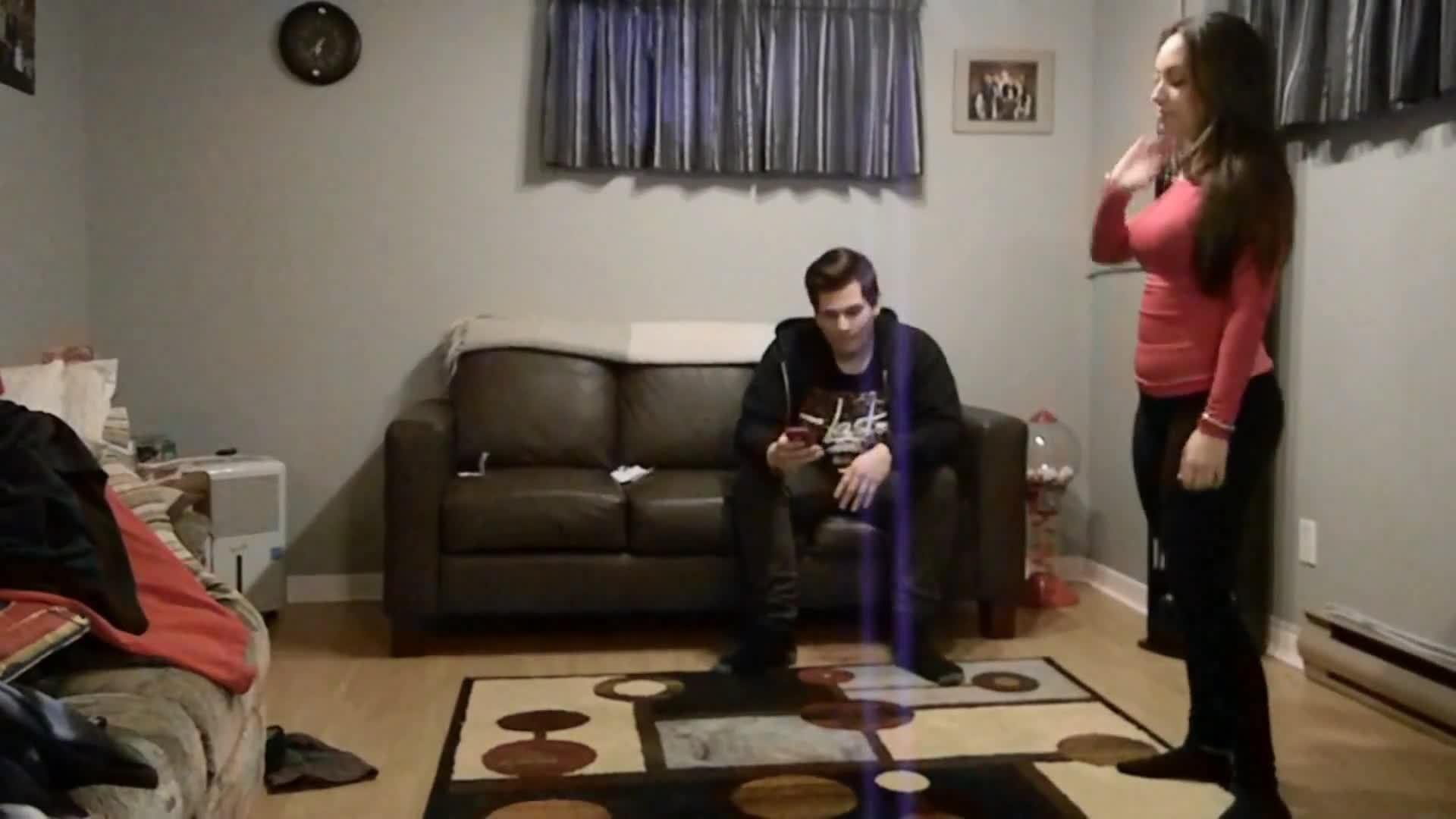 Girl doing Handstand Kicks Boyfriend in the Face Jukin Licensing