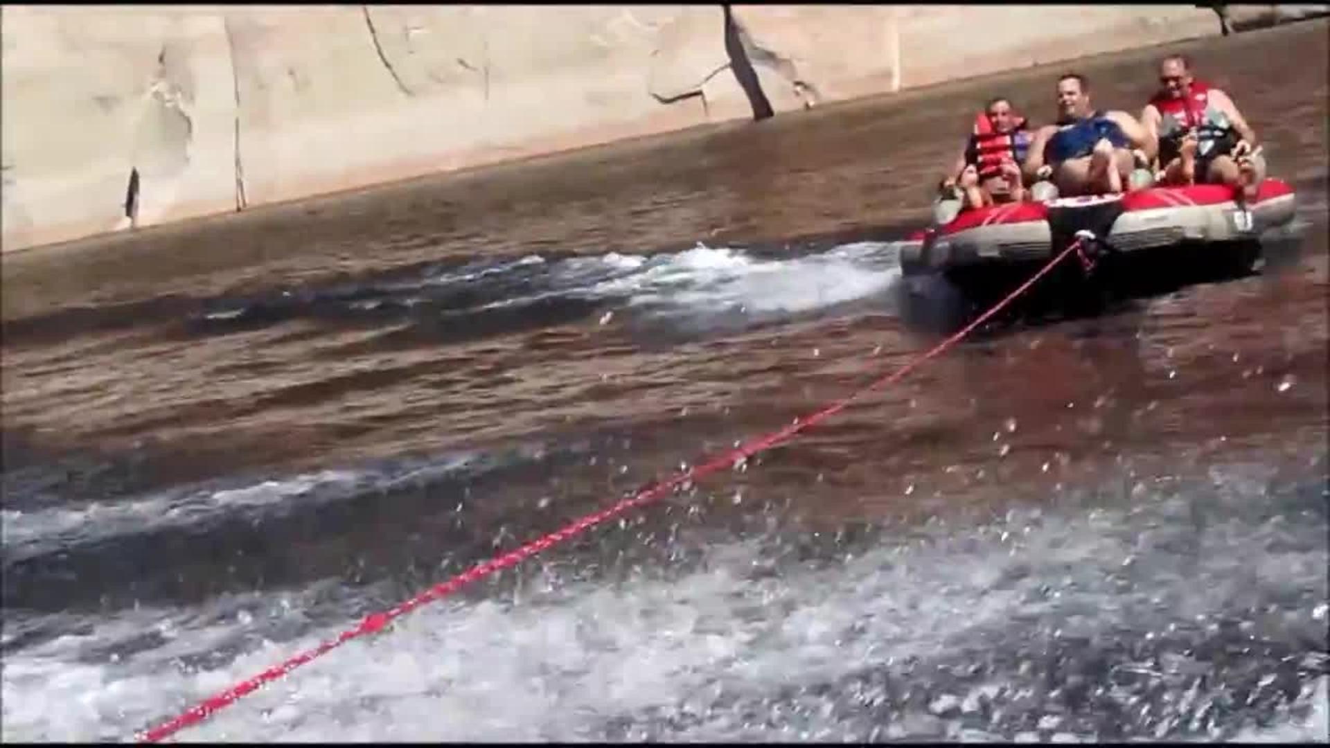 Man Crashes to Water from Kite Tube Jukin Media Inc
