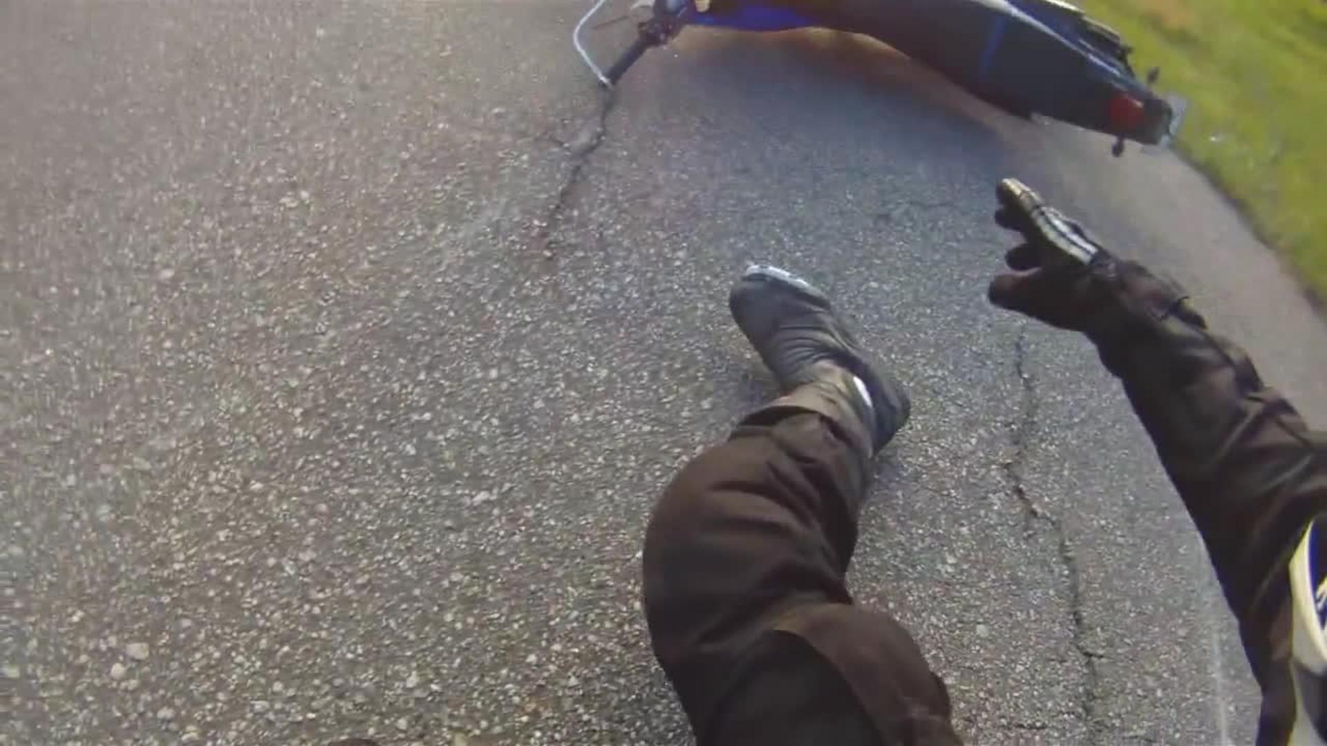 Motorcycle Rider Slides Under Truck to Avoid Crash Jukin Media Inc