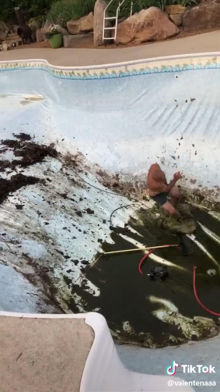 Girl Slips and Falls Attempting Electric Slide by Pool Jukin Media Inc