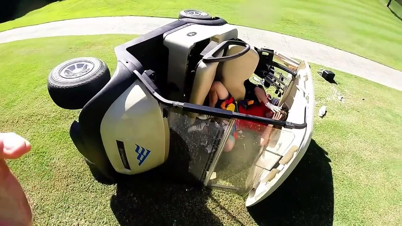 Drunk Man Falls out of Golf Cart Jukin Media Inc