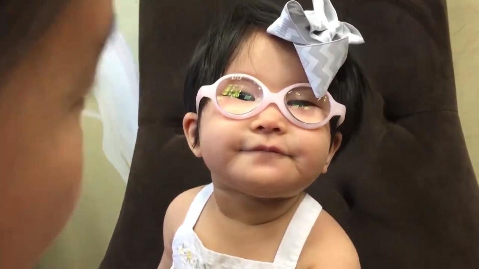 Baby Girl Wears Glasses for First Time Jukin Licensing