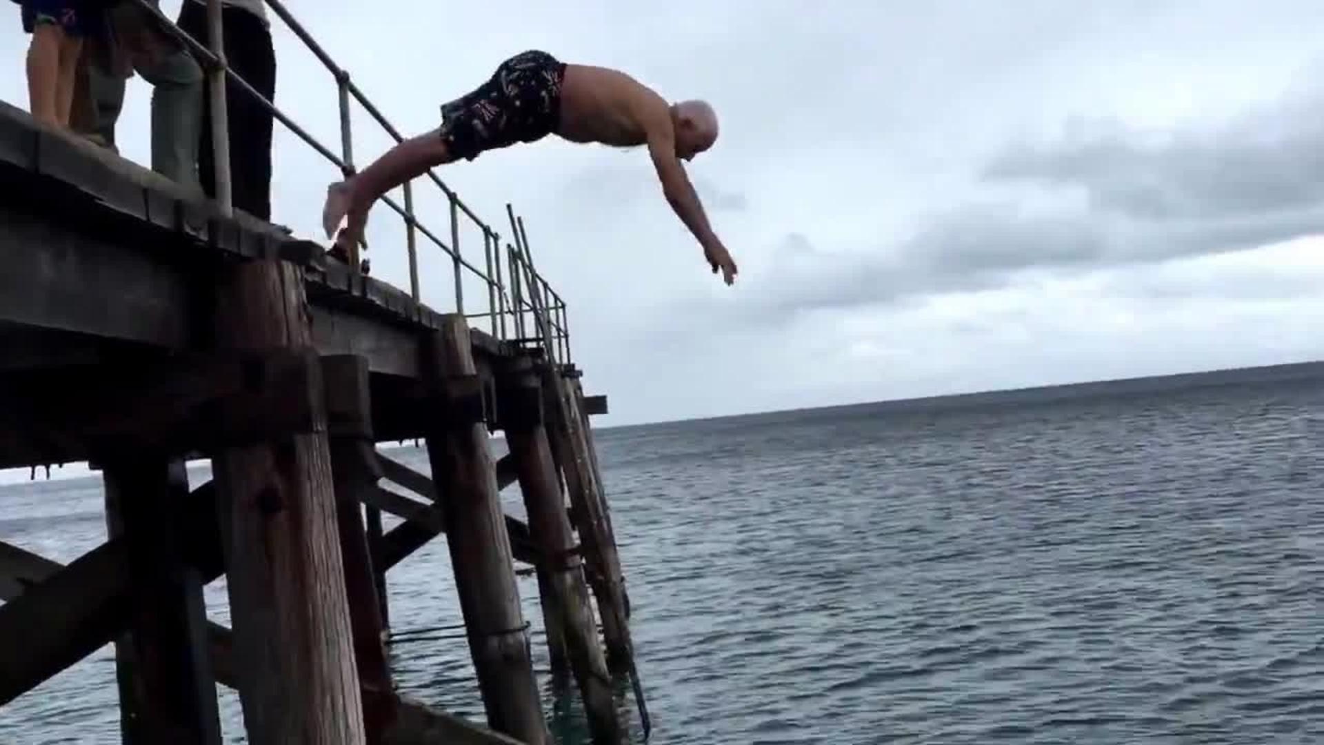 87YearOld Man Dives off Dock into Freezing Water Jukin Licensing