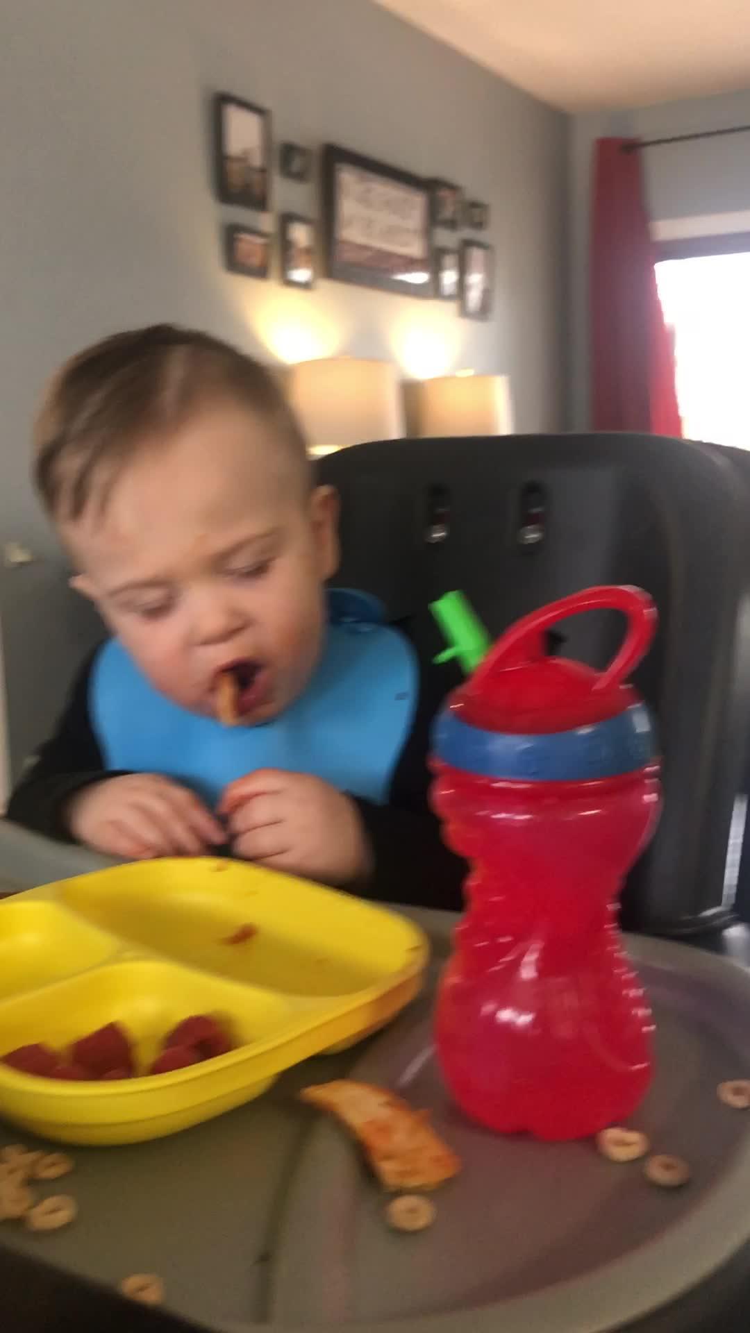 Baby Spits Out Food While Falling Asleep at the Table Jukin Licensing