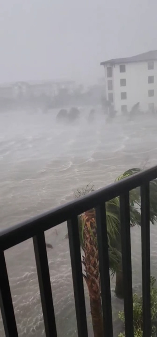 Hurricane Floods Streets Near Apartment Complex in Fort Myers Jukin Licensing