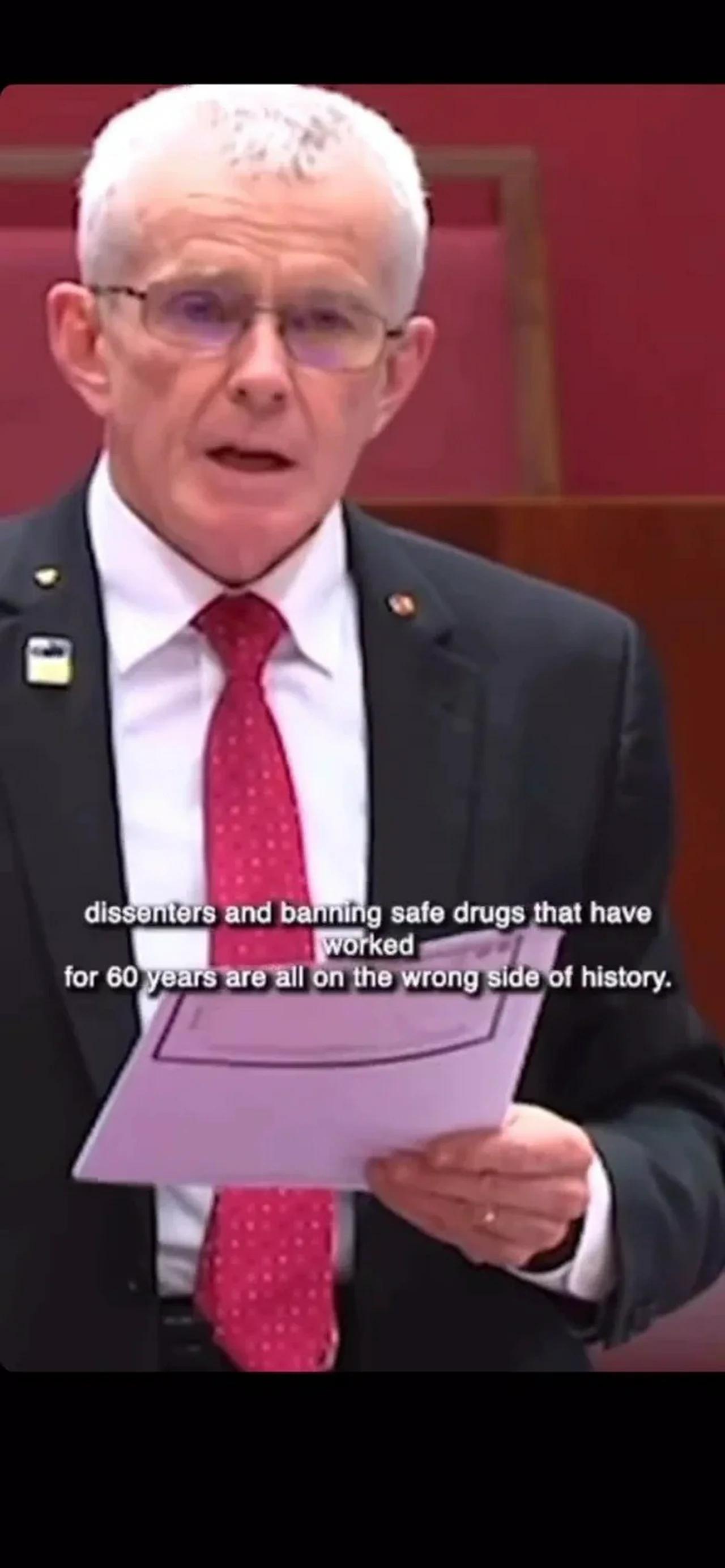 Counterbalance to medical tyranny by Malcolm Roberts, Senator for