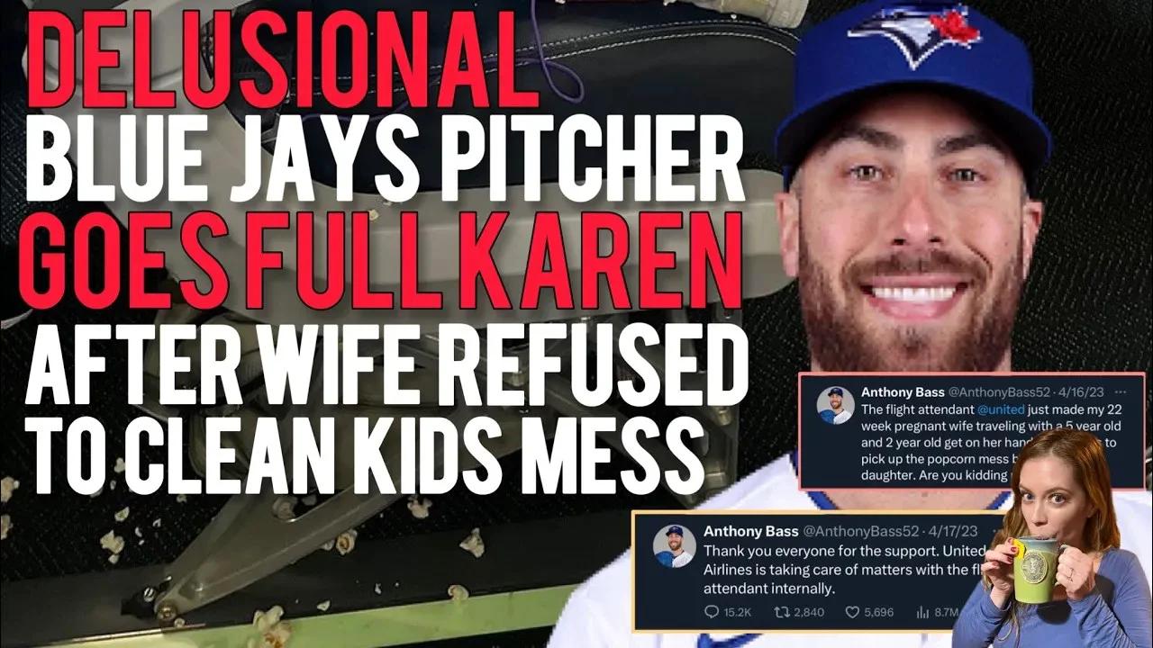 Blue Jays Pitcher Anthony Bass CRIES to United on Twitter! Lazy Wife