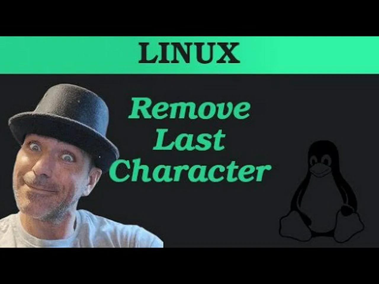 Removing The Last Character From Each Line Linux