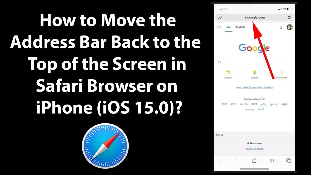 How to Move the Address Bar Back to the Top of the Screen in Safari