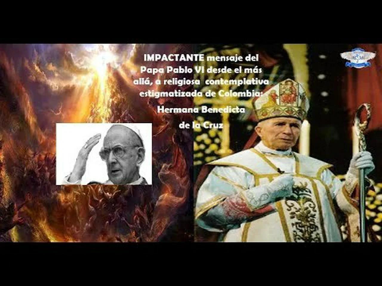 Mensaje recibido por la hermana Benedicta de la Cruz dado por el Papa