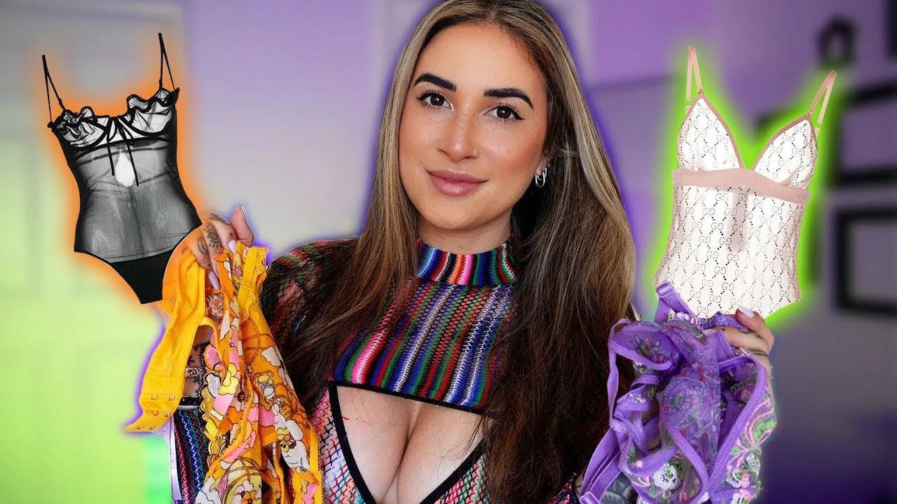 4K TRANSPARENT Lingerie TRY ON with Mirror View! | Alanah Cole TryOn