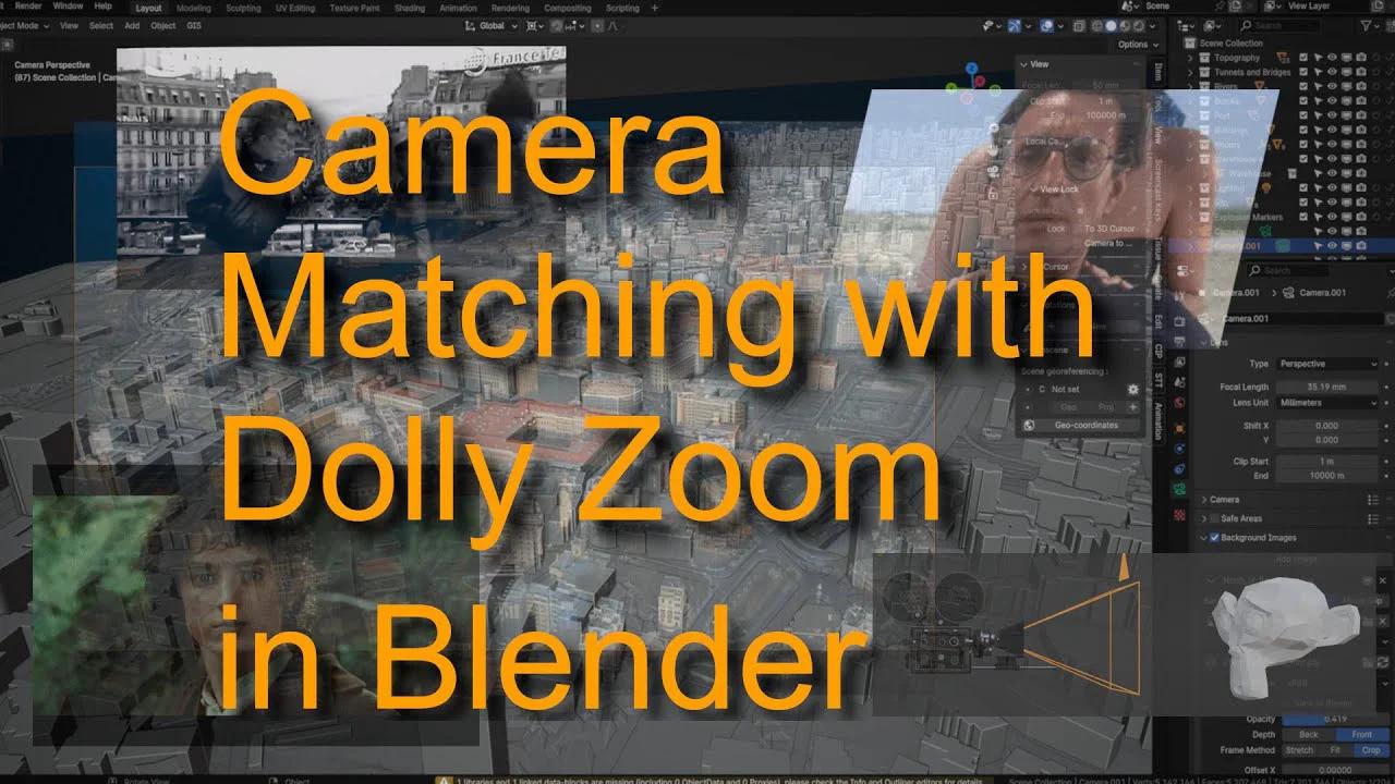 Dolly Zoom in Blender, Match Cameras with Ease