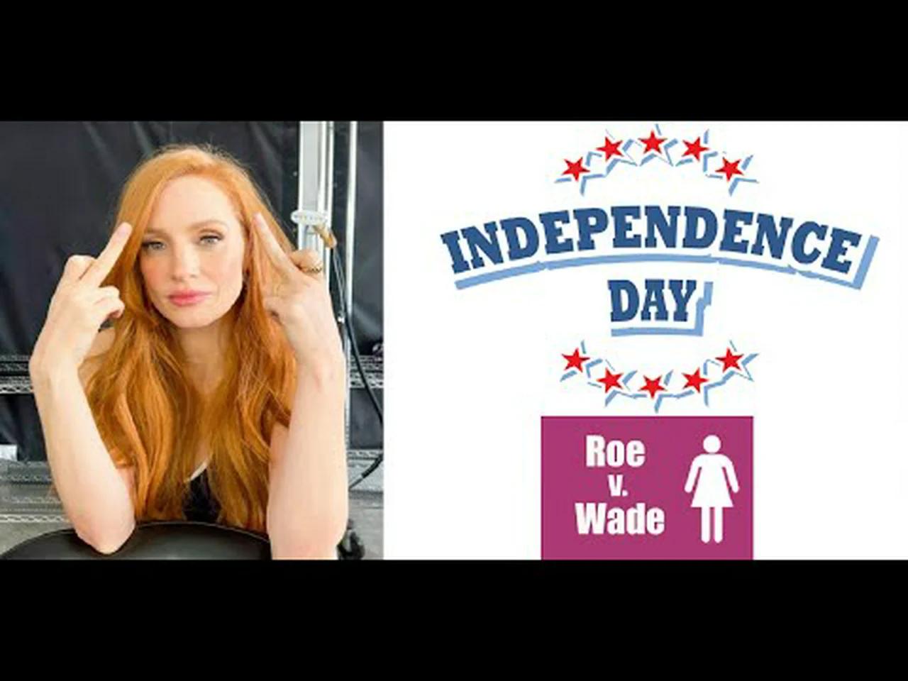 Jessica Chastain Gives the Middle Finger to America over Roe v Wade