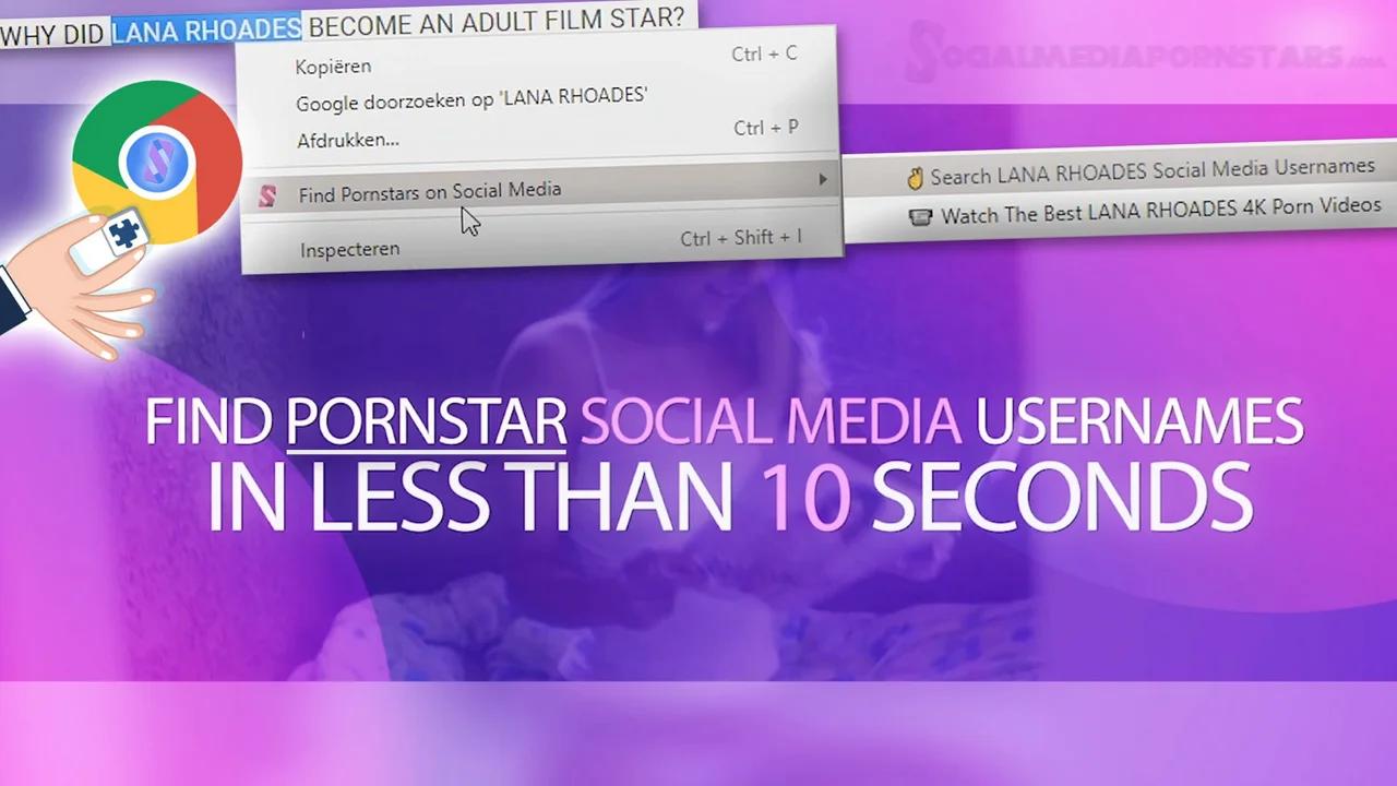 Find Porn Star Social Media Usernames In Less Than 10 Seconds [Free Chrome Extension]
