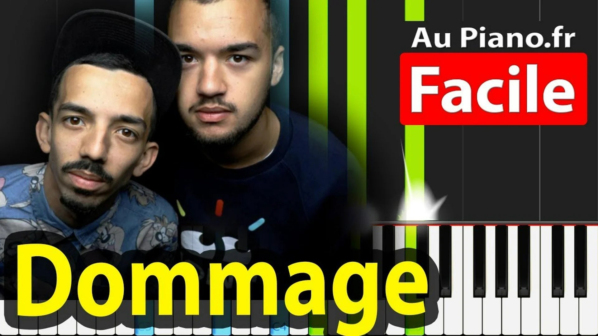 Dommage – Bigflo et Oli – Piano TUTORIEL FACILE Synthesia