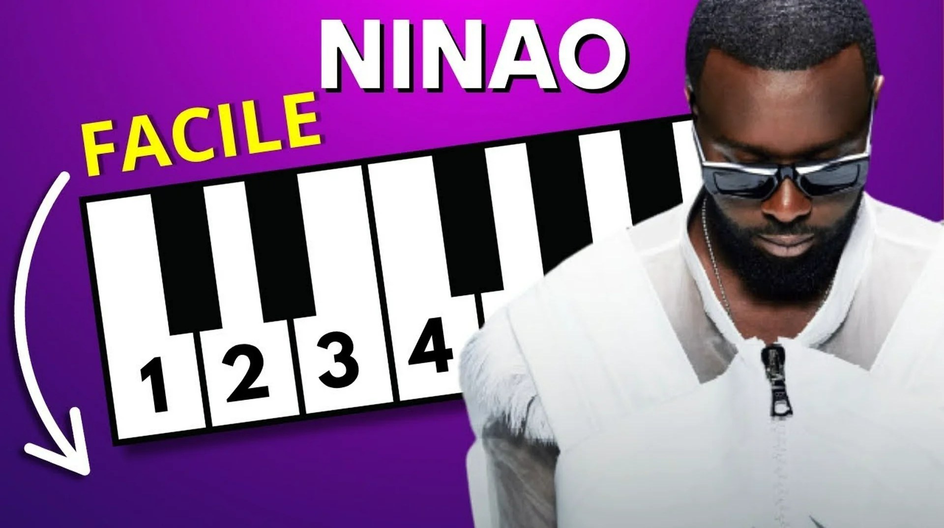 GIMS   Ninao | Tuto Piano FACILE avec Chiffres Main Droite Débutant